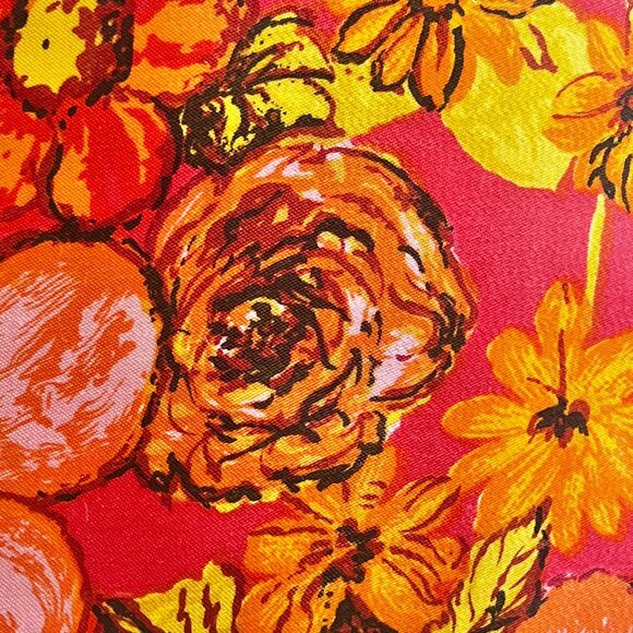 Singer Sewing Basket With Clear Plastic Insert Vintage 1970s Wicker Orange Pink - Picture 13 of 16